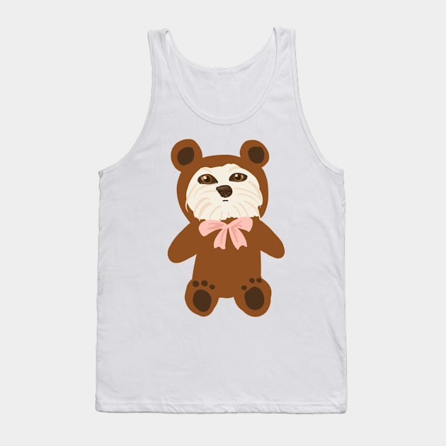 Beary Beary Cute Dog Maltipoo Tank Top by PatternbyNOK